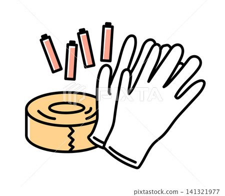 Work gloves, duct tape, and batteries (2 colors) 141321977