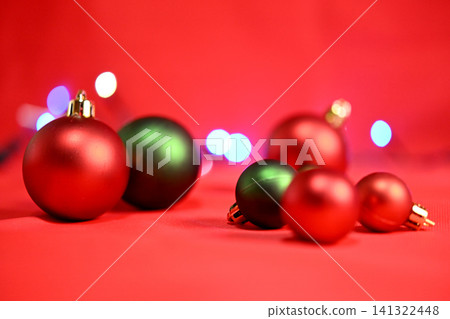 Red Christmas ornaments Red Christmas ornaments 141322448