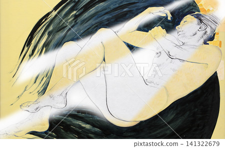 oil painting, portrait of a beautiful young woman 141322679