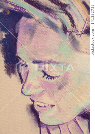 oil painting, portrait of a beautiful young woman oil painting, portrait of a beautiful young woman 141322732