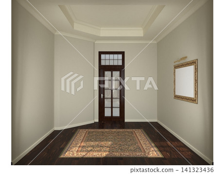 empty room, interior visualization, 3D illustration 141323436