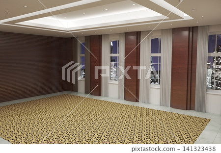 empty room, interior visualization, 3D illustration empty room, interior visualization, 3D illustration 141323438