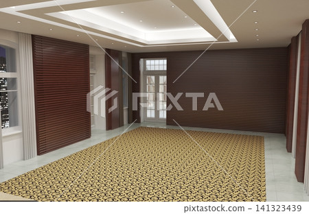 empty room, interior visualization, 3D illustration empty room, interior visualization, 3D illustration 141323439