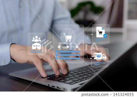 Digital Procurement Process with Purchase Order, Supplier and Delivery Digital Procurement Process with Purchase Order, Supplier and Delivery 141324055