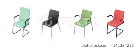 chair isolate on a transparent background, interior furniture, 3D illustration, cg render chair isolate on a transparent background, interior furniture, 3D illustration, cg render 141324256