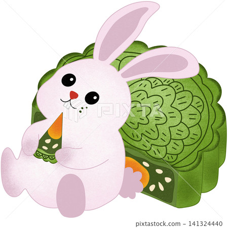 rabbit eating mooncake rabbit eating mooncake 141324440