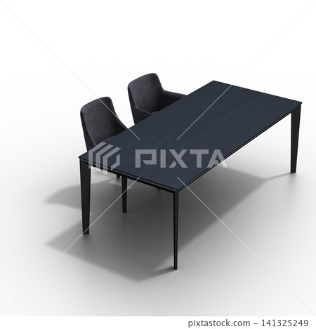 diner table isolated on transparent background, 3D illustration, cg render diner table isolated on transparent background, 3D illustration, cg render 141325249