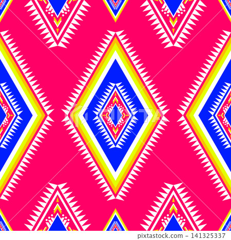 Geometric ethnic Navajo pattern. Aztec Boho geometric pattern. Native American Southwestern style. Fabric design for clothing, textile, wrapping, background, wallpaper, carpet, embroidery, print Geometric ethnic Navajo pattern. Aztec Boho geometric pattern. Native American Southwestern style. Fabric design for clothing, textile, wrapping, background, wallpaper, carpet, embroidery, print 141325337