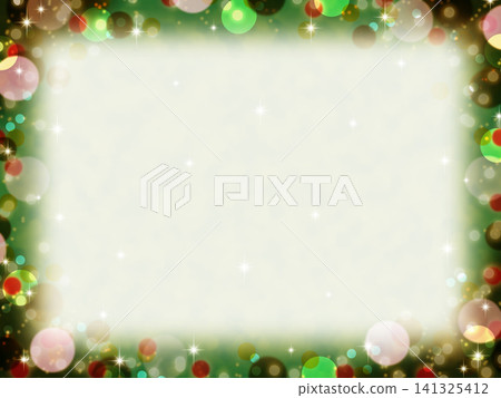 A sparkling green frame background material bathed in dazzling light. A sparkling green frame background material bathed in dazzling light. 141325412