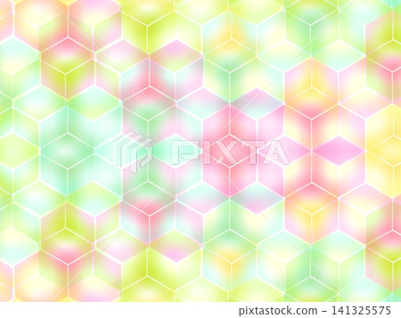Colorful 3D cube background material with a shimmering geometric pattern of light. Colorful 3D cube background material with a shimmering geometric pattern of light. 141325575