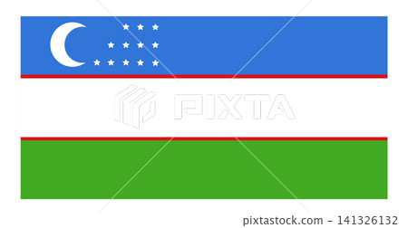 Republic of Uzbekistan National Flag 141326132