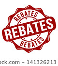 Rebates grunge rubber stamp 141326213