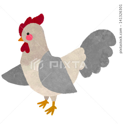 Hand drawn rooster 141326301