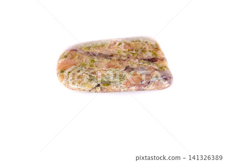Macro mineral stone jasper on a white background Macro mineral stone jasper on a white background 141326389