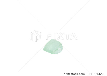 green tourmaline mineral stone macro on white background green tourmaline mineral stone macro on white background 141326656