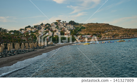 Bodrum, Turkey -June 4 2026: Selectum collection Bodrum is a 5 star all inclusive resort located in Akyarlar Turkey . Picture showing  its own private beachfront within the Akyarlar area of Turgutreis 141327809
