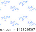 Cute airplane seamless pattern, light blue 141329597