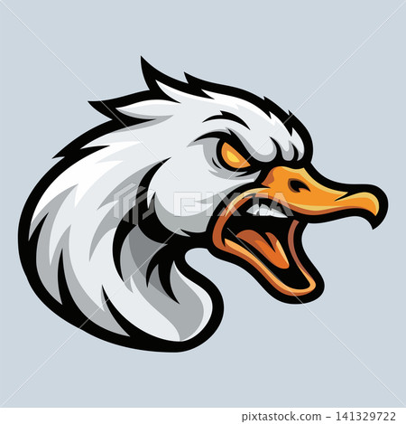 swan head mascot logo swan head mascot logo 141329722
