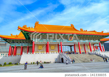 A street scene in Taiwan in 2015: National Concert Hall in Chiang Kai-shek Memorial Park, Taipei City. A street scene in Taiwan in 2015: National Concert Hall in Chiang Kai-shek Memorial Park, Taipei City. 141330035