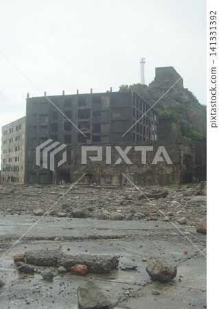 Scenery of Gunkanjima (Hashima Island): Former coal mine housing site Scenery of Gunkanjima (Hashima Island): Former coal mine housing site 141331392