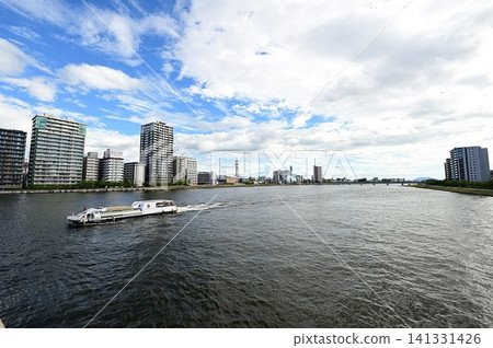 Bandai Bridge over the Shinano River Bandai Bridge over the Shinano River 141331426