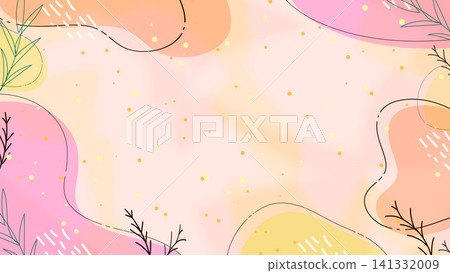 Korean-style minimalist botanical abstract background, suitable for beauty and natural design. Korean-style minimalist botanical abstract background, suitable for beauty and natural design. 141332009