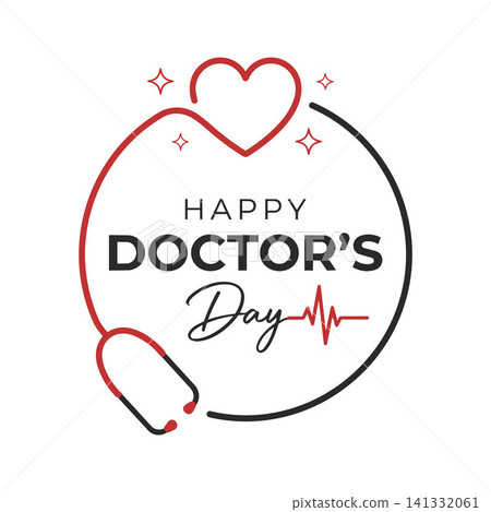 Creative happy doctor's day badge with stethoscope and sparkles stethoscope sparkles healthcare celebration physician Creative happy doctor's day badge with stethoscope and sparkles stethoscope sparkles healthcare celebration physician 141332061