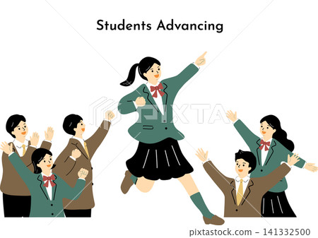 Students moving towards their goals 141332500