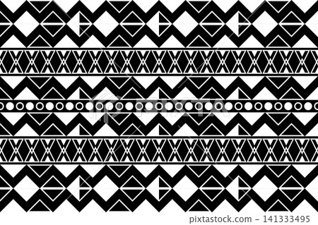 Seamless geometric ethnic oriental pattern. Geometric ethnic pattern. Ethnic pattern design for fabric, clothing, textile, wrapping, background, wallpaper, carpet, print, embroidery style Seamless geometric ethnic oriental pattern. Geometric ethnic pattern. Ethnic pattern design for fabric, clothing, textile, wrapping, background, wallpaper, carpet, print, embroidery style 141333495