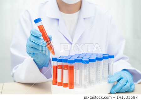 Scientist medical professional use test tube for research in science laboratory. Scientist medical professional use test tube for research in science laboratory. 141333587
