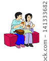Woman eating ice cream 141333682