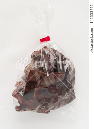 Fresh wood ear mushrooms in a bag Fresh wood ear mushrooms in a bag 141333753