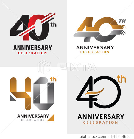 set of number 40 years anniversary celebration set of number 40 years anniversary celebration 141334603