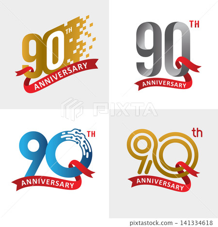 set of number 90 years anniversary celebration set of number 90 years anniversary celebration 141334618