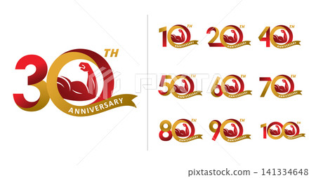 Set of anniversary modern gym number 141334648