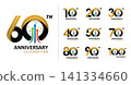 Set of anniversary modern technology number 141334660