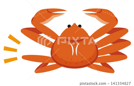 An illustration of a snow crab with one leg broken. An illustration of a snow crab with one leg broken. 141334827