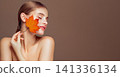 Autumn portrait of beautiful woman with clean fresh skin 141336134