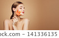 Autumn portrait of beautiful woman with clean fresh skin 141336135