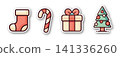 Cute Christmas icon set  141336260