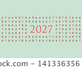 2027 Cute Christmas icon set  141336356