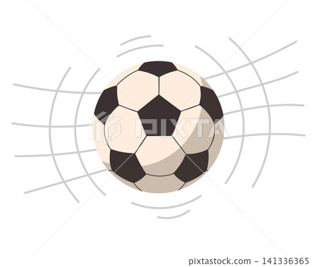 Soccer ball in net. Football events, championships, tournaments. Illustration. Soccer ball in net. Football events, championships, tournaments. Illustration. 141336365