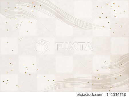 Brushstroke pattern and grid pattern background 141336738