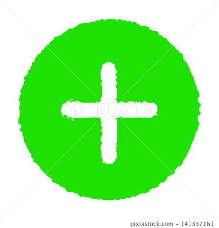Illustration of a handwritten plus sign Illustration of a handwritten plus sign 141337161