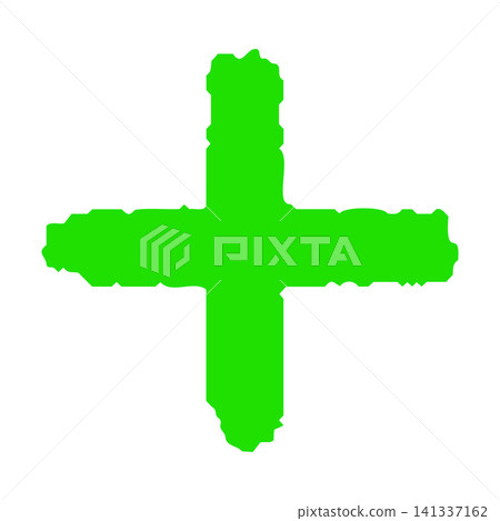 Illustration of a handwritten plus sign 141337162