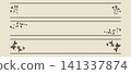 Three types of heading lines with a botanical design, in a single brown color. 141337874