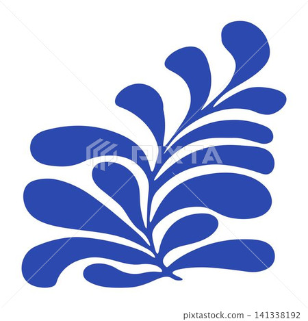 Abstract contemporary collage Matisse inspired, organic shapes. Botanical poster, contemporary minimalist wall art Abstract contemporary collage Matisse inspired, organic shapes. Botanical poster, contemporary minimalist wall art 141338192