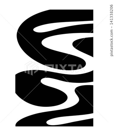 Abstract poster design. Modern wall art with organic irregular geometric shapes. Minimalistic image for creative design Abstract poster design. Modern wall art with organic irregular geometric shapes. Minimalistic image for creative design 141338206