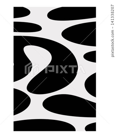 Abstract poster design. Modern wall art with organic irregular geometric shapes. Minimalistic image for creative design Abstract poster design. Modern wall art with organic irregular geometric shapes. Minimalistic image for creative design 141338207