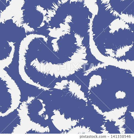 Brush stroke Swirl textile pattern design in blue and white for fashion and home textiles Brush stroke Swirl textile pattern design in blue and white for fashion and home textiles 141338546